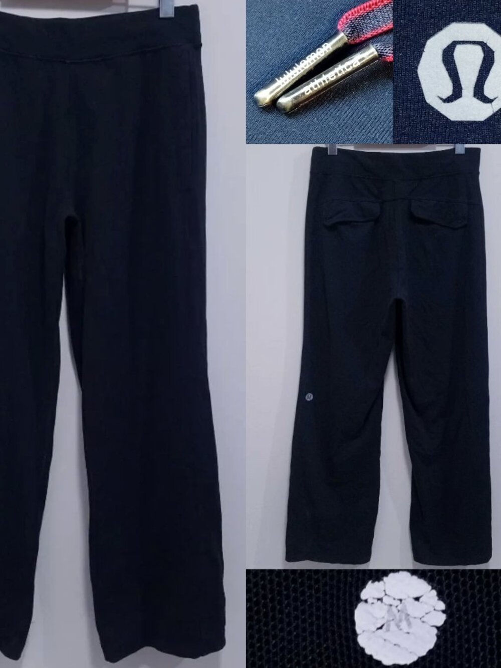 Lululemon Kung Fu Pant Medium Black Sweatpants Drawstring Waist Mens Pockets 29"